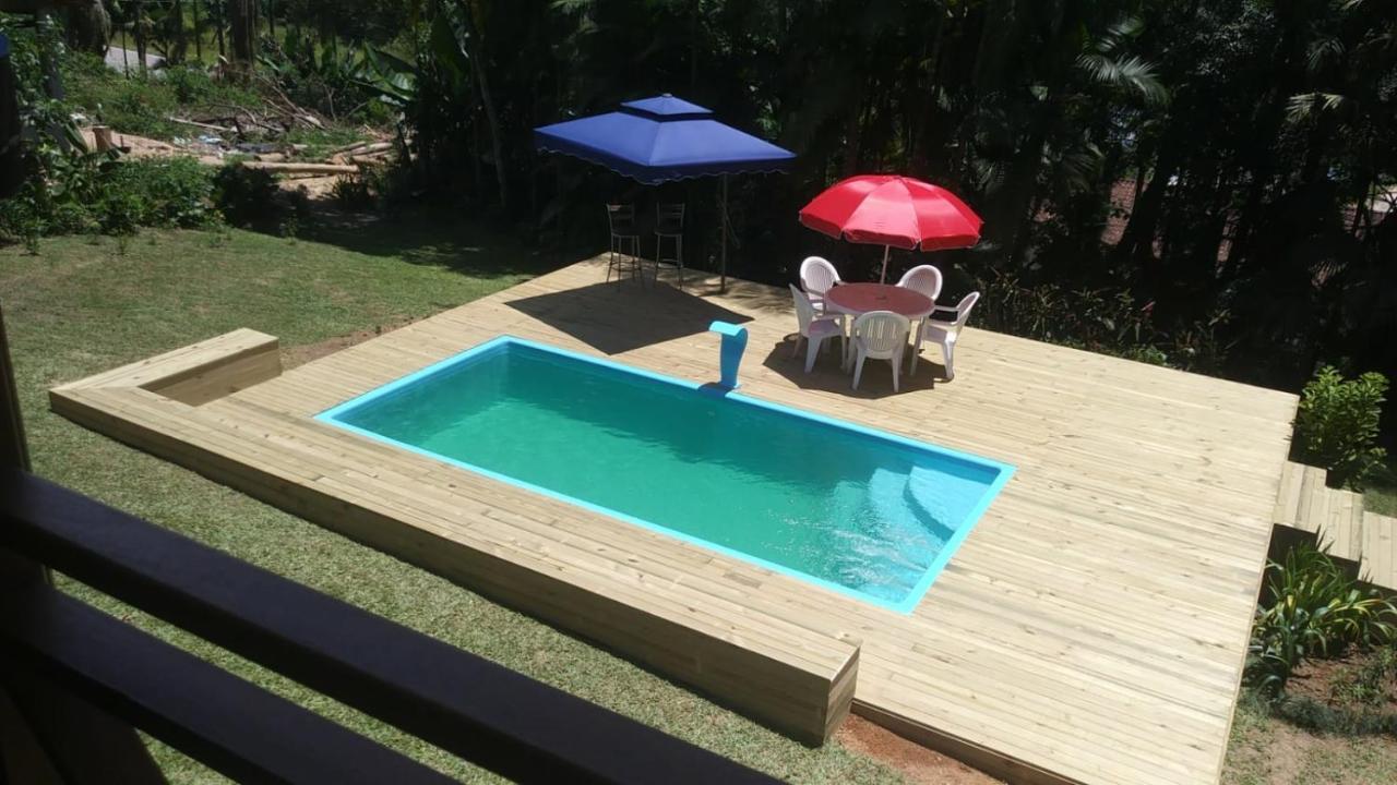 オルレアンス Casa De Campo Com Piscina A 15Km Da Serra Do Rio Do Rastroヴィラ エクステリア 写真