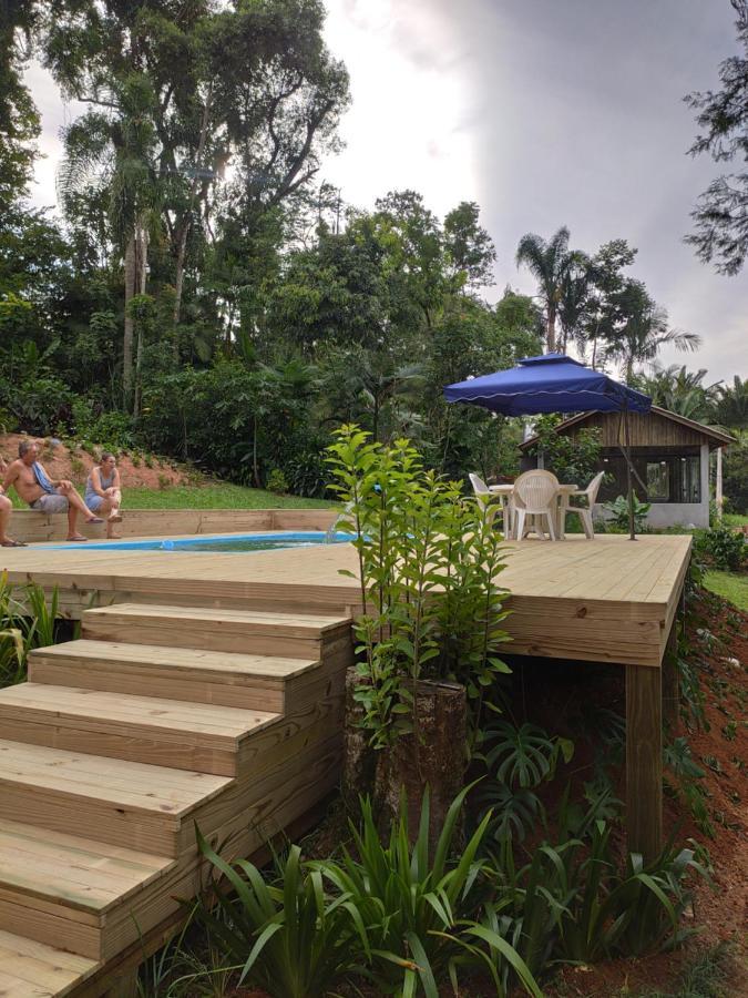 オルレアンス Casa De Campo Com Piscina A 15Km Da Serra Do Rio Do Rastroヴィラ エクステリア 写真